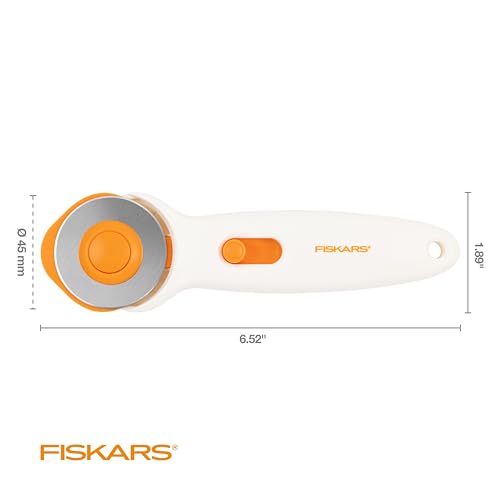 45mm Rotary Fabric Cutter, Premium Steel, Easy Blade Change