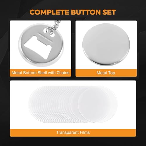 BEAMNOVA 100 Metal Button Parts Set 44mm Button Maker