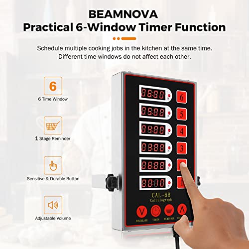 Professional 6-Channel Digital Kitchen Timer