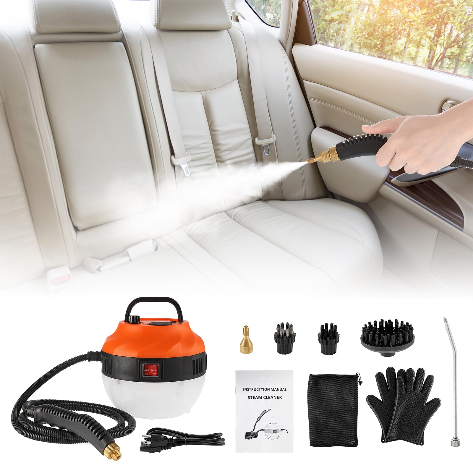 BEAMNOVA High-Pressure Steam Cleaner for Auto and Home Detailing