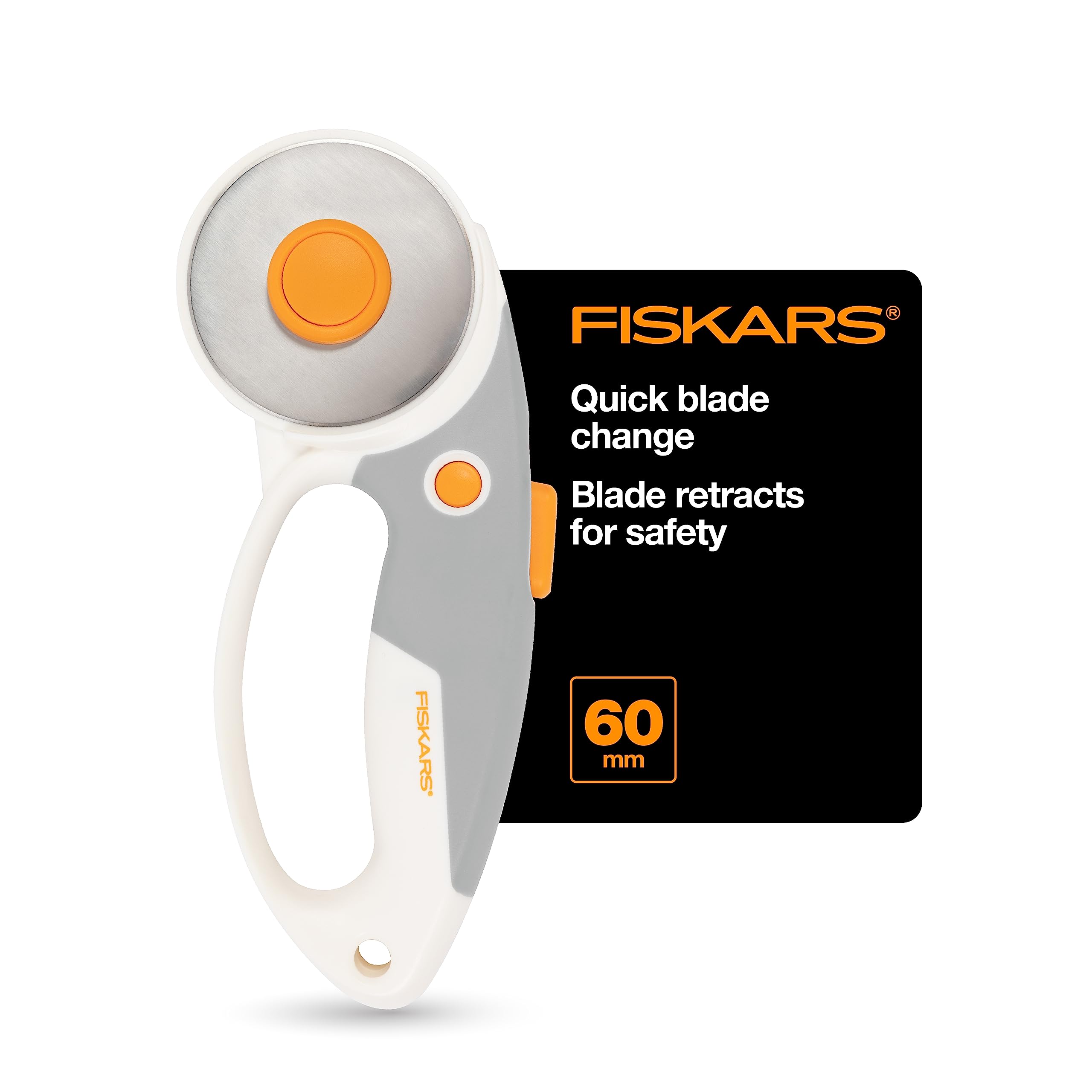 Fiskars 60mm Ergonomic Rotary Cutter for Fabric