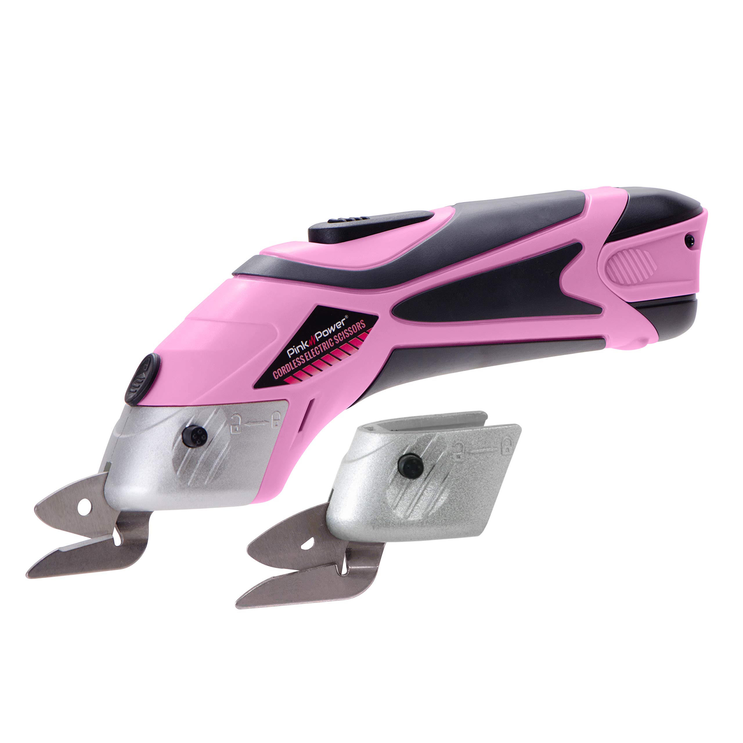 Pink Cordless Electric Scissors for Crafting and Sewing