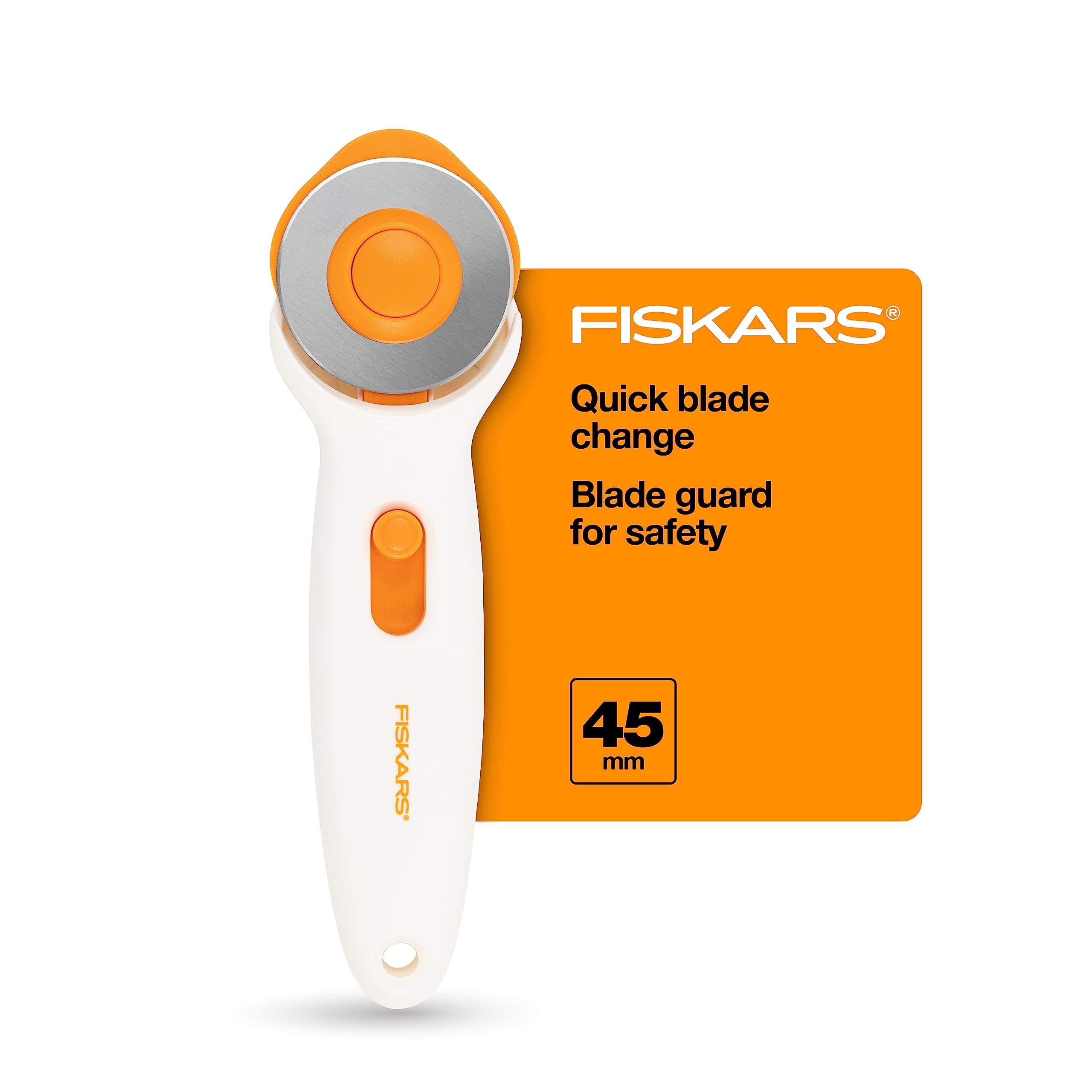 45mm Rotary Fabric Cutter, Premium Steel, Easy Blade Change