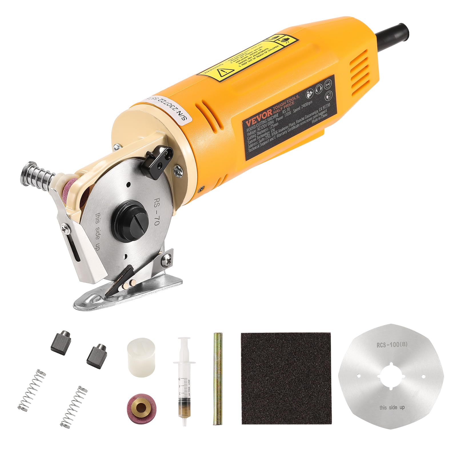170W Electric Rotary Cutter for Multi-Layer Fabric - 1 Cut Thickness
