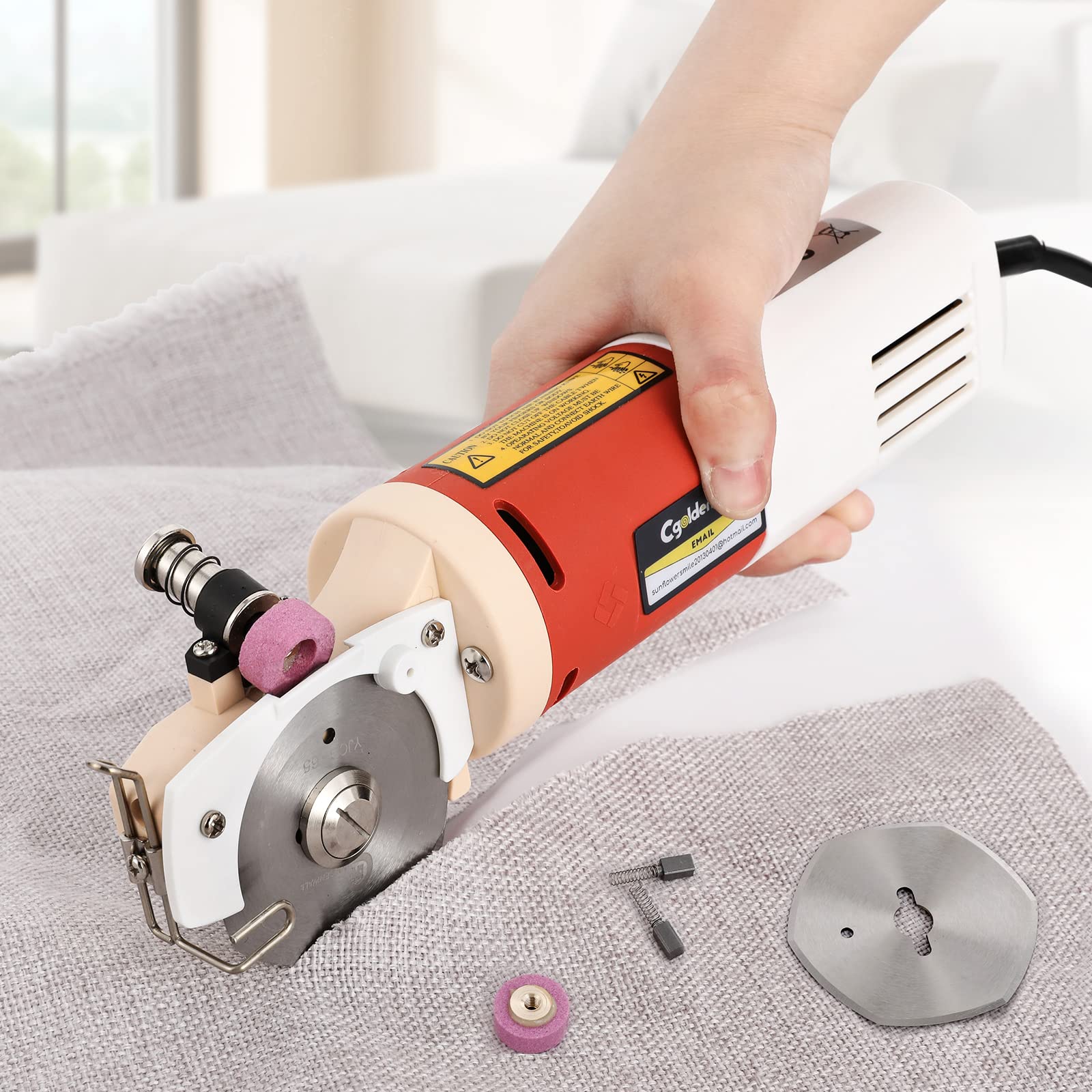 High-Quality Electric Rotary Fabric Cutter for Multiple Layers - 110V Replaces Blades
